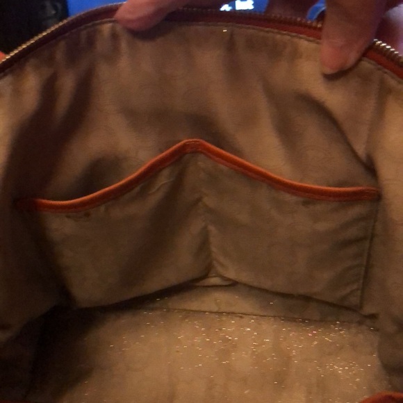 Michael Kors Tangerine Orange Structured Tote 15”x10”x7” - Picture 7 of 10